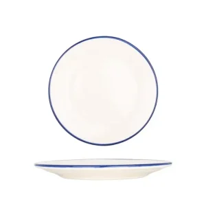 Bonna Dessertbord - Linea Blue - Porselein - 19 cm - set van 6 Modern