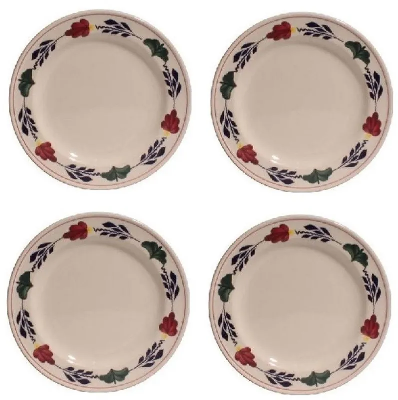 Boerenbont plat Lunchbord 24cm set van 4 stuks Weekendaanbieding