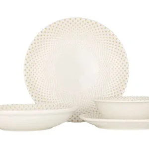 Rinart Serviesset (Medium) - Punto - 24 delig - 6 Personen - Porselein Snelle Levering