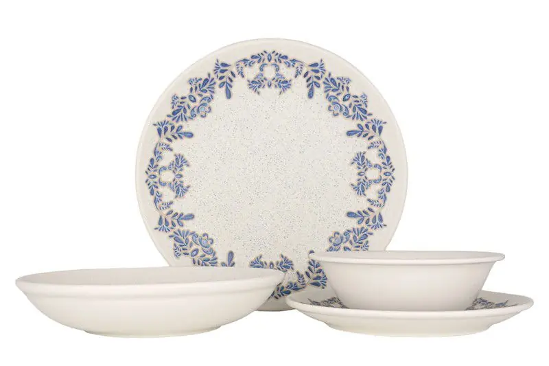 Rinart Serviesset (Medium) - Valeria - 24 delig - 6 Personen - Porselein Topkwaliteit