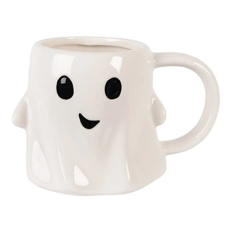 Modern Clayre & Eef Mok Spook 350 ml Wit Keramiek