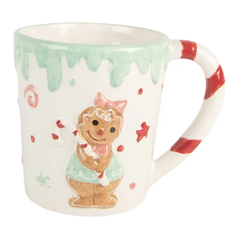 Clayre & Eef Mok Kerstman 400 ml Wit Keramiek Koopje