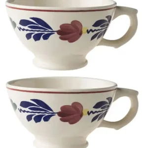 Origineel Boerenbont grote Soepkom met oor 13cm set van 2 stuks
