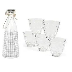 Limited Edition Bormioli Rocco Dots waterglas - 25 cl - Set-6 - Met gratis design waterfles / karaf!