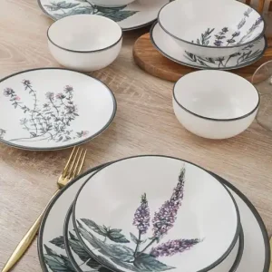 Keramika Serviesset - Flower Garden - 24 delig - 6 Personen - Stoneware Veilige Betaling