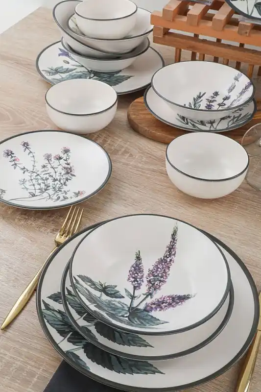 Keramika Serviesset - Flower Garden - 24 delig - 6 Personen - Stoneware Veilige Betaling