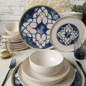 Nieuwe Collectie Keramika Serviesset - Wave Flow - 24 delig - 6 Personen - Stoneware