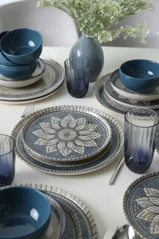 Keramika Serviesset - Keraart Mosaic Marvels - 24 delig - 6 Personen - Stoneware Seizoensaanbieding