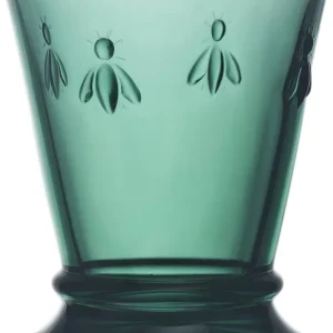 Speciale Aanbieding La Rochère Bee - waterglas - bijtjes - donkergroen - handgeblazen -6 stuks