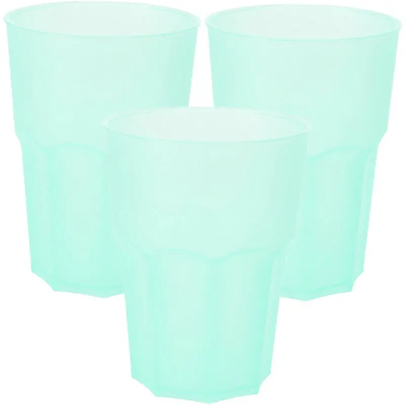 Lage Kosten Excellent Houseware Drinkbekers - 24x - groen - kunststof - 480 ml - Bekers