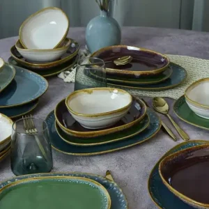 Keramika Serviesset - Shizen Mix Tetra - 24 delig - 6 Personen - Stoneware Fabrieksprijs