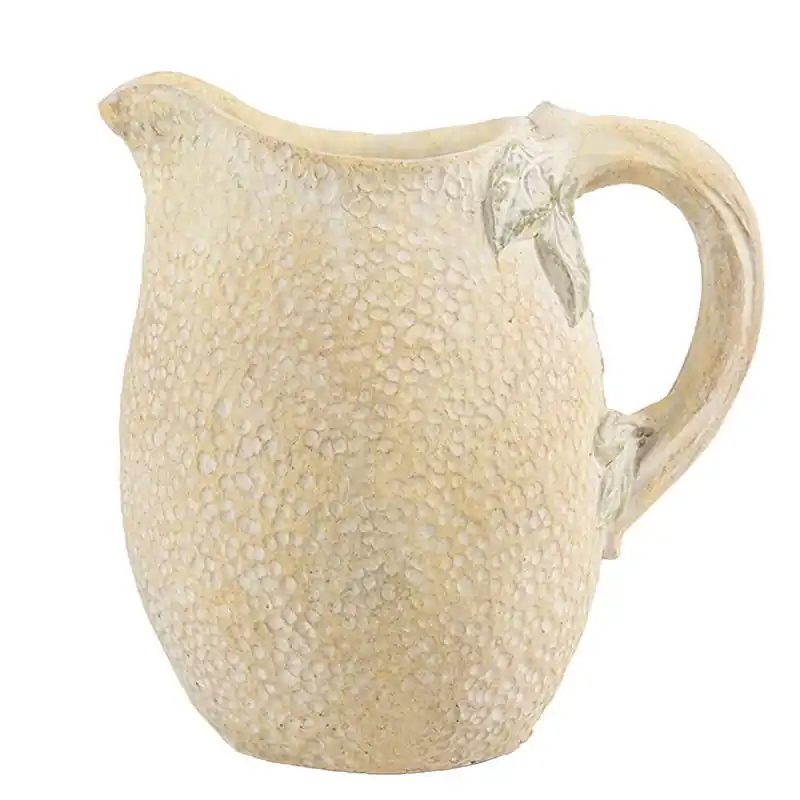Clayre & Eef Decoratie Kan 20x15x20 cm Geel Groen Steen Seizoensaanbieding