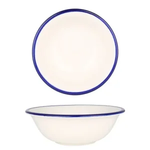 Favoriet Rinart Kommetje - Blue Edge - Porselein - 16 cm (400cc) - set van 6