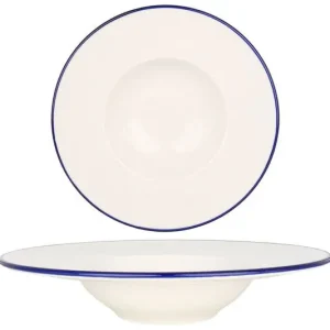 Budget Rinart Pastabord - Blue Edge - Porselein - 28 cm (400cc) - set van 2