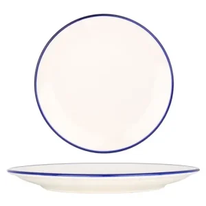 Beperkte Voorraad Rinart Dessertbord - Blue Edge - Porselein - 23 cm - set van 6
