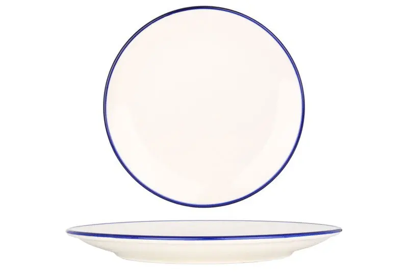 Rinart Dinerbord - Blue Edge - Porselein - 27 cm - set van 6 Lage Kosten