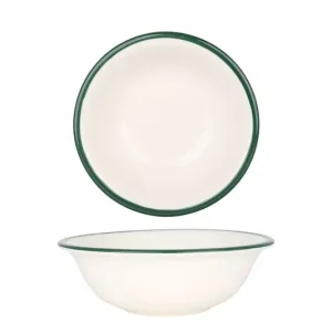 Merkproduct Rinart Kommetje - Green Edge - Porselein - 16 cm (400cc) - set van 6