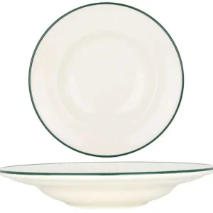 Must-Have Rinart Pastabord - Green Edge - Porselein - 27 cm (400cc) - set van 2