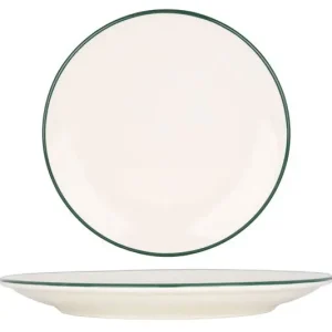 Gecertificeerd Rinart Dinerbord - Green Edge - Porselein - 30 cm - set van 6