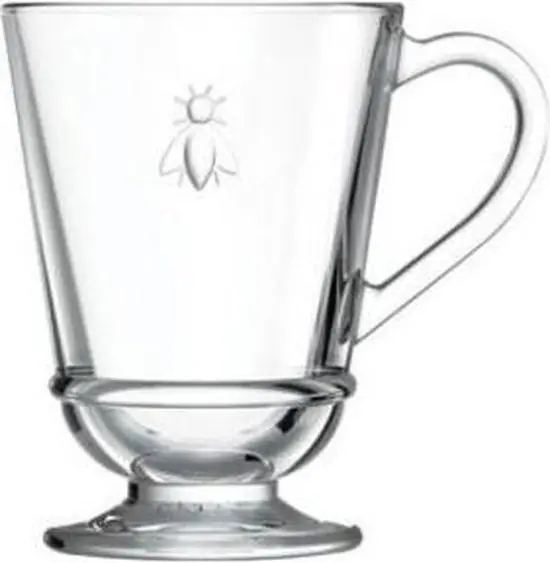 Ambachtelijk La Rochère Abeille - Koffie- en theeglas - 27,5 cl - Set van 6