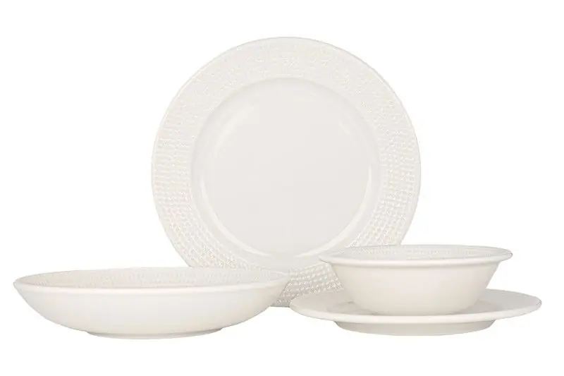 Bonna Serviesset - Pure Dot - 24 delig - 6 Personen - Porselein Trendy