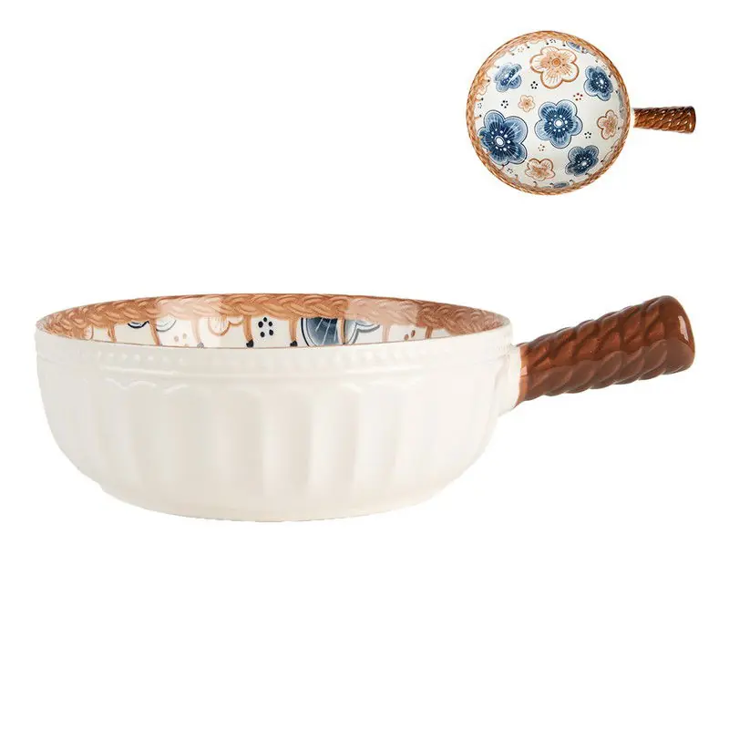 Clayre & Eef Schaal 500 ml Wit Keramiek Speciale Aanbieding