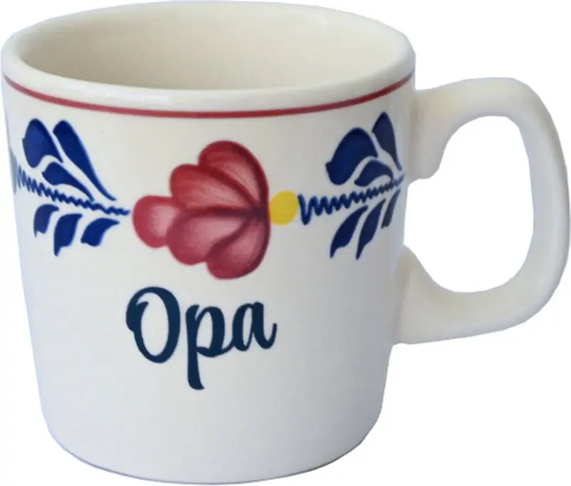 Budget Boerenbont Beker Mok 0,2L met opdruk Opa