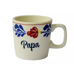 Boerenbont Beker Mok 0,2L met opdruk Papa Gratis Retour