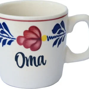 Beperkt Aanbod Boerenbont Beker Mok 0,2L met opdruk Oma