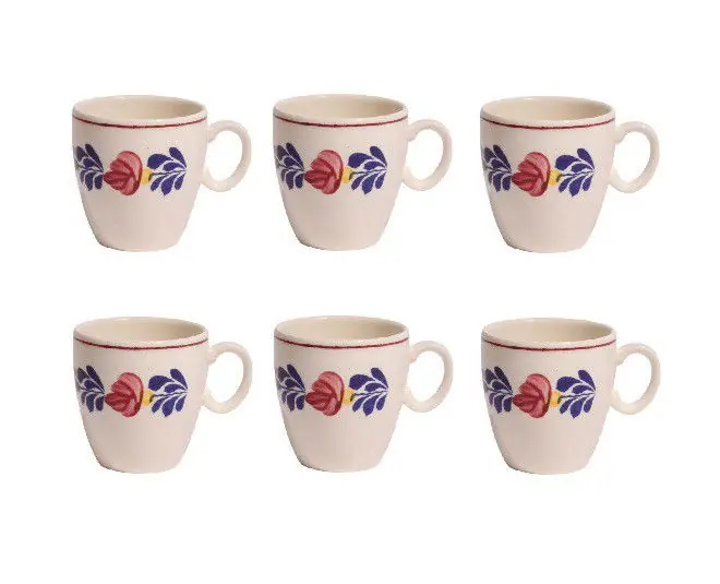 Boerenbont Senseo Mok Pompei - set 6 stuks Plaats Bestelling