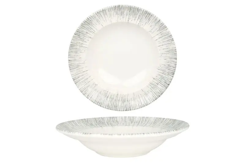 Exclusief Bonna Pastabord - Iris - Porselein - 24 cm (400cc) - set van 2