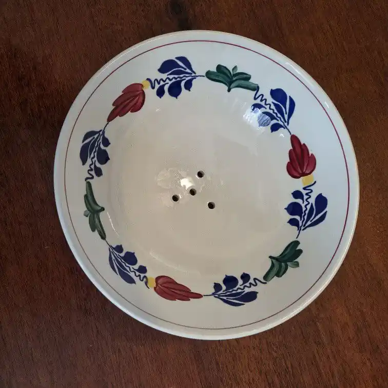 Boerenbont vintage Fruitschaal rond 19cm aardewerk Aanbieding