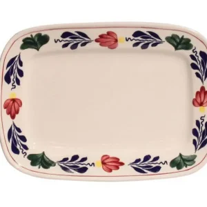 Garantie Inbegrepen Boerenbont Plateau 25x18 cm aardewerk set van 2 stuks