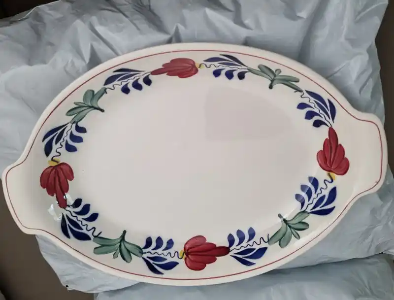 Lage Kosten Boerenbont serveerschaal met handvaten 31 cm