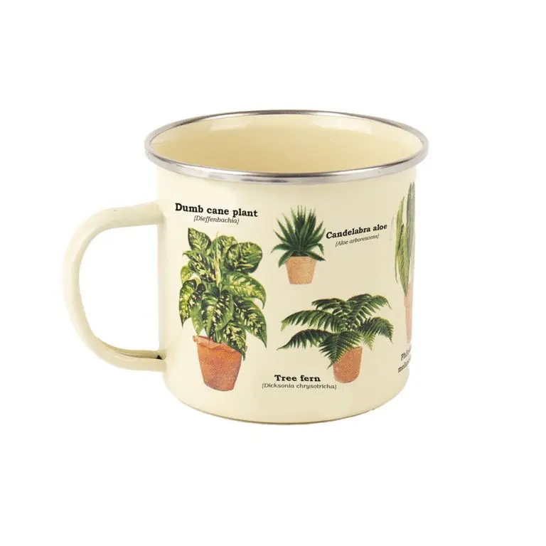 Gift Republic Kamerplant - Emaille Mok Plaats Bestelling