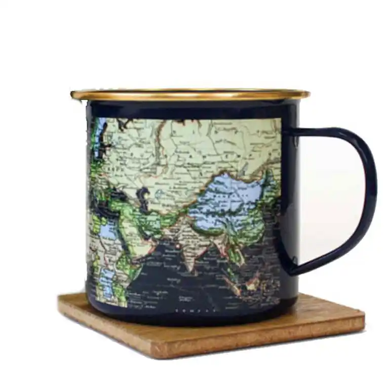 Direct Beschikbaar Gift Republic Blauwe Emaille mok