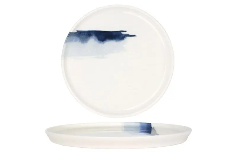 Premium Bonna Dessertbord - Blue Wave - Porselein - 22 cm - set van 6