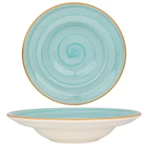 Bonna Pastabord - Aqua - Porselein - 27 cm (450cc) - set van 2 Korting