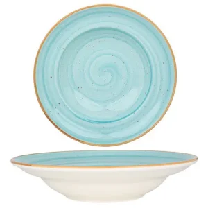 Bonna Pastabord - Aqua - Porselein - 24 cm (400cc) - set van 2 Koop Vandaag