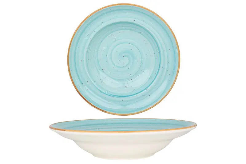 Bonna Pastabord - Aqua - Porselein - 24 cm (400cc) - set van 2 Koop Vandaag