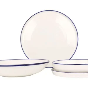 Koop Online Rinart Serviesset - Blue Edge - 24 delig - 6 Personen - Porselein
