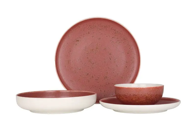 Flitsaanbieding Rinart Serviesset (Medium) - Rosa - 24 delig - 6 Personen - Porselein