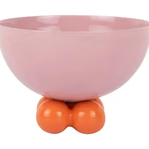 Bestseller Present Time - Schaal Double Funky Small - Soft pink & bright orange