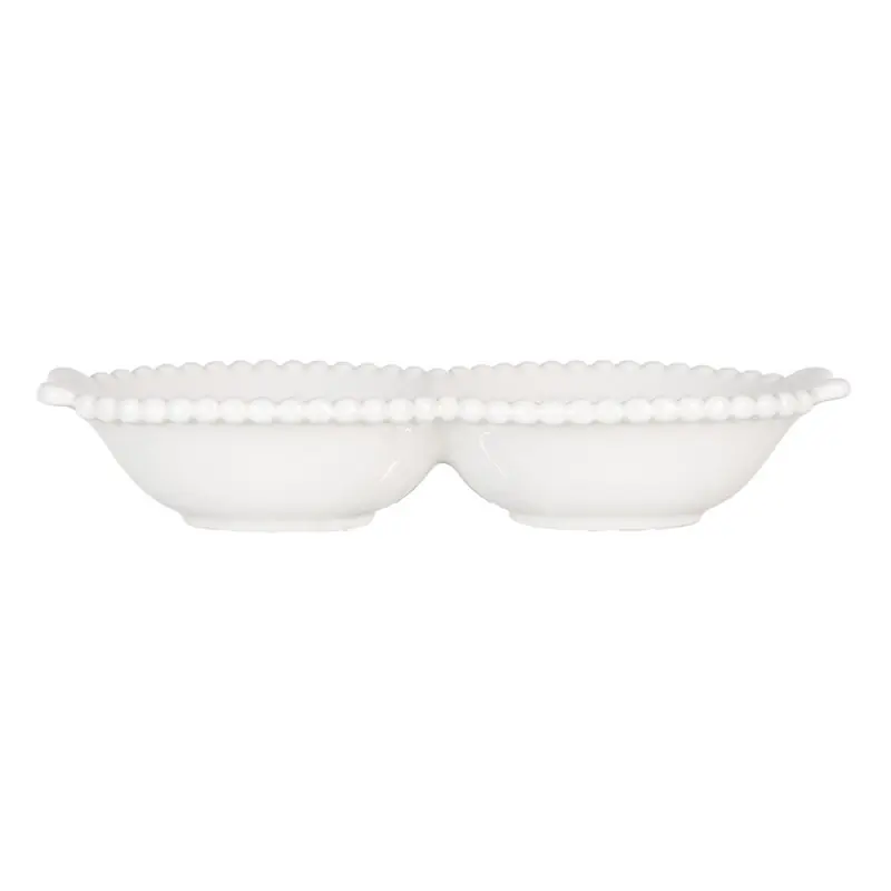 Aanbieding Clayre & Eef Kom 75 ml Wit Keramiek Vlinders