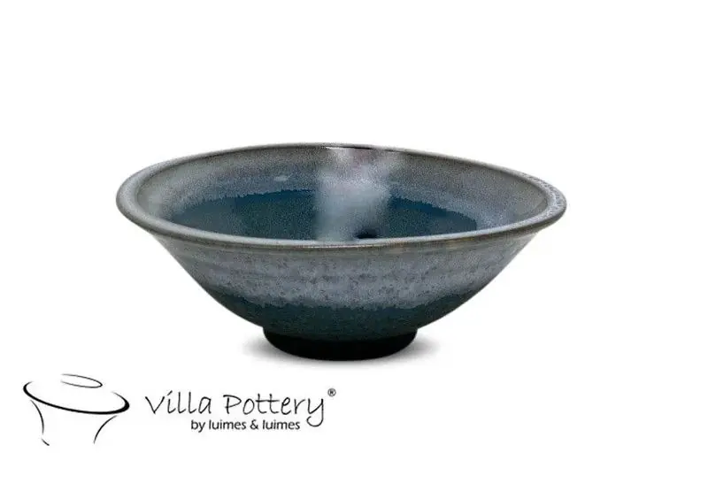 Gratis Retour Villa Pottery Blauwe schaal Cote D'Azur - 24x9