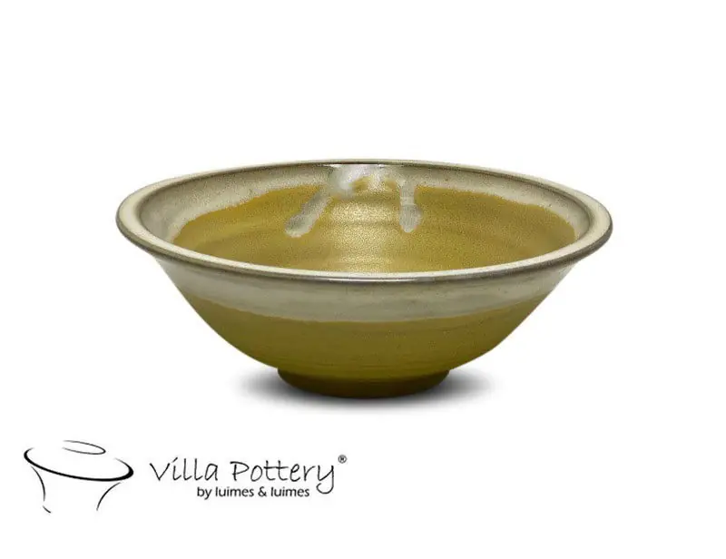 Garantie Inbegrepen Villa Pottery Gele schaal Cote D'Azur - 24x9