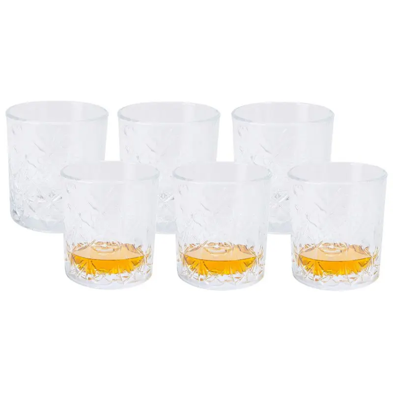 Merkproduct Excellent Houseware Whiskey glas Palm Springs - 6x - 340 ml - Whiskeyglazen