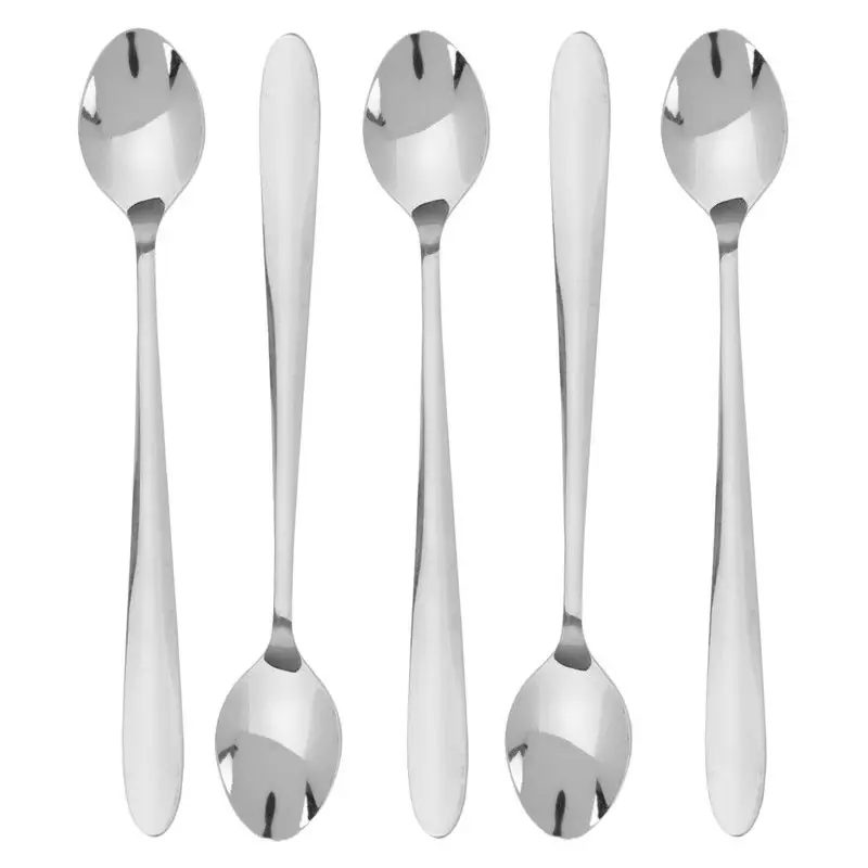 Koop Vandaag EH Koffielepels - 5x - RVS - 21 cm - latte macchiato - dessertlepels - Theelepels