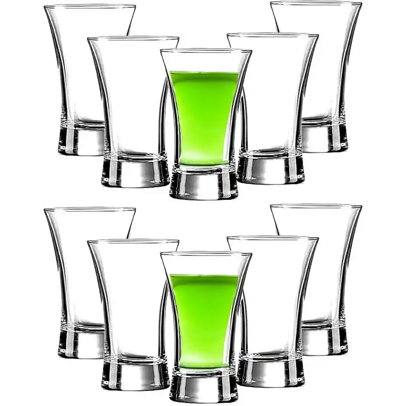 Gereduceerde Prijs Urban Living Shotglaasjes/borrelglazen Krosno - transparant glas - 12x stuks - 40 ml - Drinkglazen
