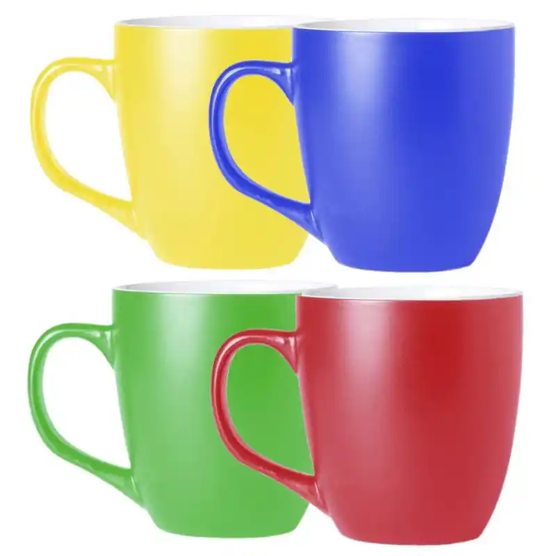 BD Koffie mokken/bekers Artista - 8x - keramiek - met oor - multi kleuren - 440 ml - Bekers Nu Kopen